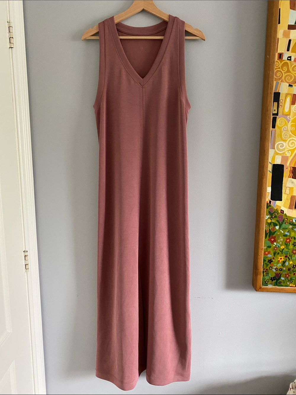 lululemon athletica Mauve Sleeveless V-Neck Maxi Dress softstreme material
